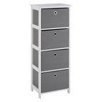 4 Grey Fabric Drawers Cabinet | Lindo