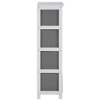 4 Grey Fabric Drawers Cabinet | Lindo