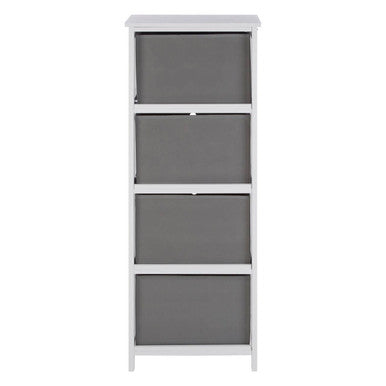 4 Grey Fabric Drawers Cabinet | Lindo
