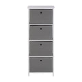 4 Grey Fabric Drawers Cabinet | Lindo