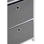 4 Grey Fabric Drawers Cabinet | Lindo