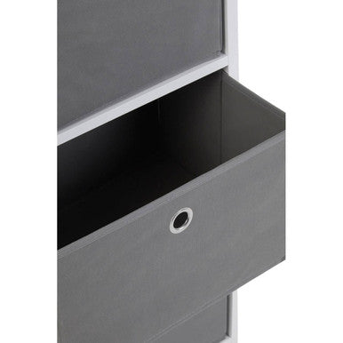 4 Grey Fabric Drawers Cabinet | Lindo