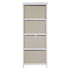 4 Natural Fabric Drawers Cabinet | Lindo