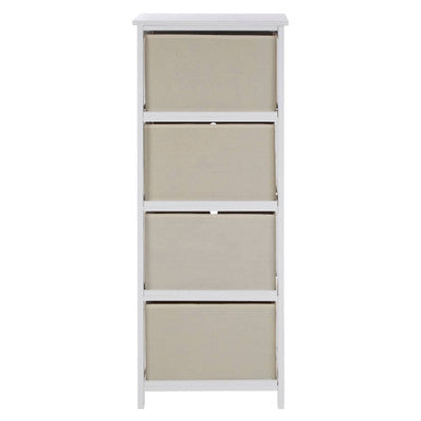 4 Natural Fabric Drawers Cabinet | Lindo