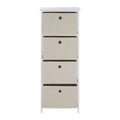 4 Natural Fabric Drawers Cabinet | Lindo