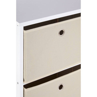 4 Natural Fabric Drawers Cabinet | Lindo