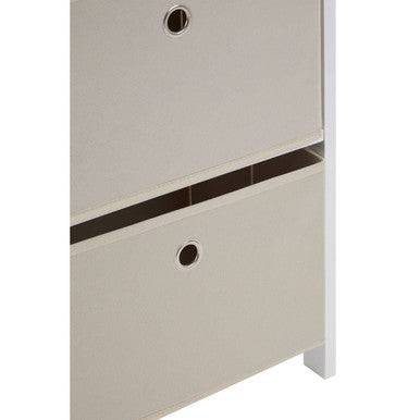 4 Natural Fabric Drawers Cabinet | Lindo