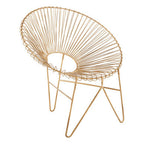 Templar Gold Wire Frame Occasional Chair