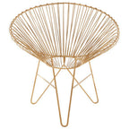 Templar Gold Wire Frame Occasional Chair