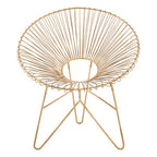 Templar Gold Wire Frame Occasional Chair