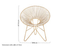 Templar Gold Wire Frame Occasional Chair