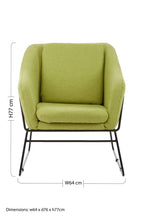 Green Fabric Modern Accent Chair | Stockholm