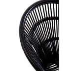 Black Natural Rattan Chair with Iron Legs | Lagom
