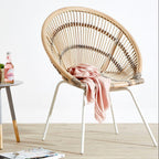 White Washed Natural Rattan Chair | Lagom