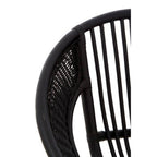 Black Natural Rattan and Iron Black Chair | Lagom