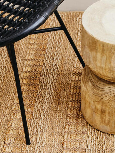 Curved Black Natural Rattan Chair | Lagom