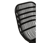 Curved Black Natural Rattan Chair | Lagom