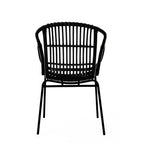Black Natural Rattan Chair with Raised Sides | Lagom