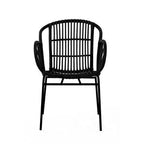 Black Natural Rattan Chair with Raised Sides | Lagom