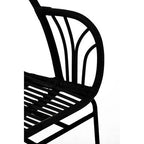 Black Natural Rattan Chair with Raised Sides | Lagom