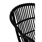 Black Natural Rattan Chair with Raised Sides | Lagom