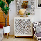 Rustic Chevron 2 Door Cabinet | Lombok