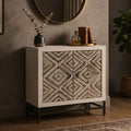 Rustic Chevron 2 Door Cabinet | Lombok