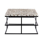 Black Rustic Chevron Square Coffee Table | Lombok