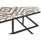 Black Rustic Chevron Square Coffee Table | Lombok