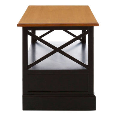 Black Rectangular Storage Coffee Table with Drawers | Virginia