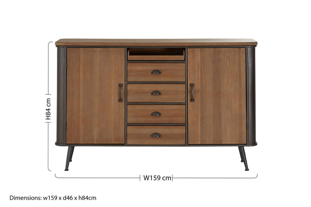 4 Drawer Wooden Sideboard | Trinity