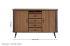 4 Drawer Wooden Sideboard | Trinity
