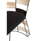 Beige and Black and White Woven Chair | Fusion