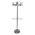 Arris Floor Standing Polished Aluminium Coat Stand.