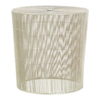 Silver Pewter-Finish Iron Cage Side Table with Concentric Circle Design, Templar