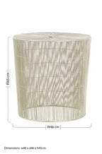 Silver Pewter-Finish Iron Cage Side Table with Concentric Circle Design, Templar