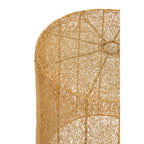 Set of 2 Gold Finish Open Weave Mesh Round Side Tables | Templar