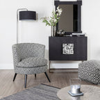 Regent Park Greek Key Design Round Accent Chair