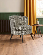 Regent Park Greek Key Design Round Accent Chair