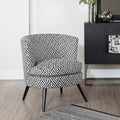 Regent Park Greek Key Design Round Accent Chair