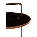 2 Tier Rose Gold Finish Drinks Trolley | Ackley