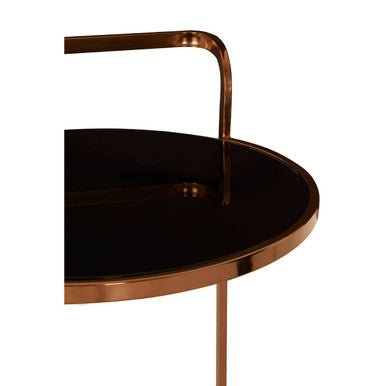 2 Tier Rose Gold Finish Drinks Trolley | Ackley