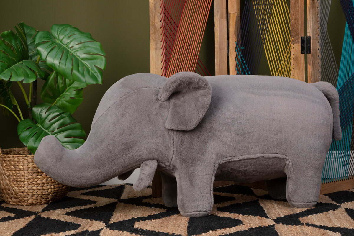 Kids Grey Elephant Animal Stool | Jungle Safari
