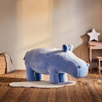 Kids Blue Hippo Animal Stool | Jungle Safari