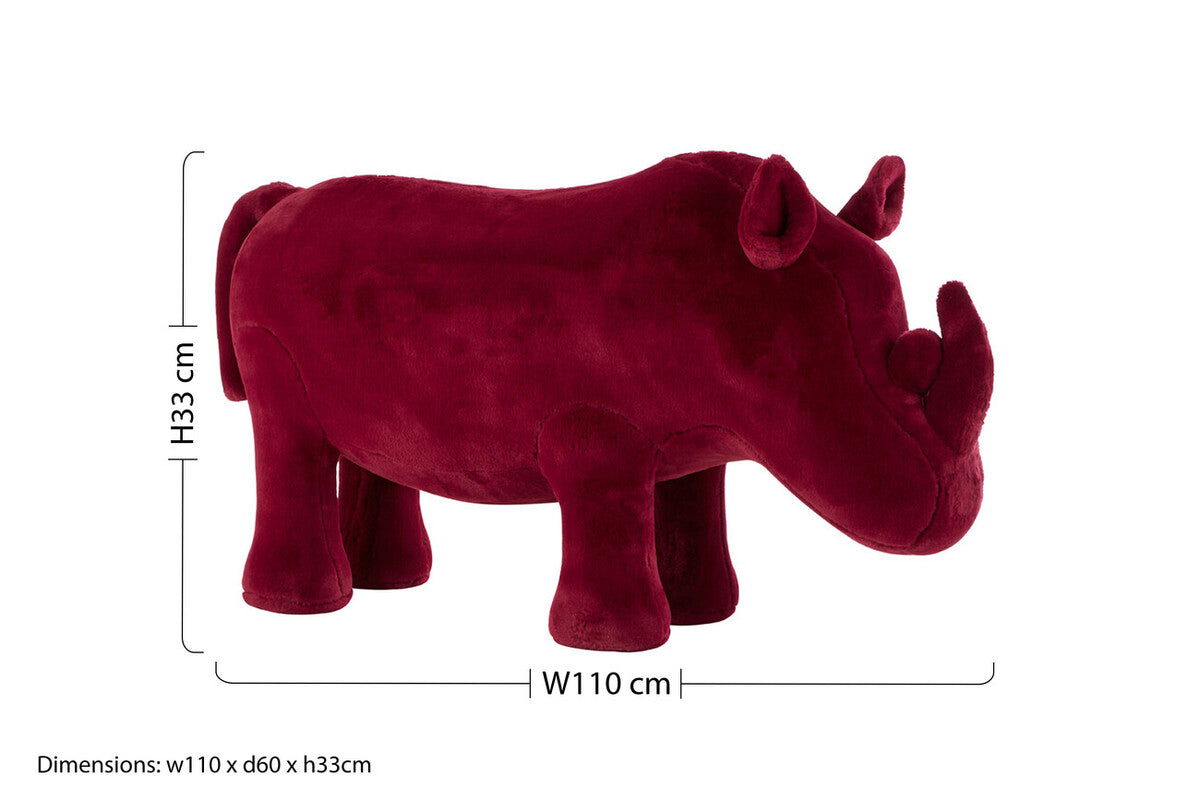 Kids Maroon Rhino Animal Stool | Jungle Safari