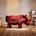Kids Maroon Rhino Animal Stool | Jungle Safari