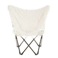 White Faux Fur Butterfly Chair | Sienna