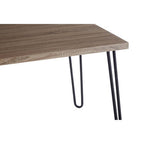 Natural Nordic Wood Effect Veneer Top Dining Table with Black Metal Hairpin Legs | Borough