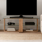 2 Tier Glass Media Unit | Barton