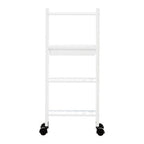 4 Tier White Trolley with Basket | Dara